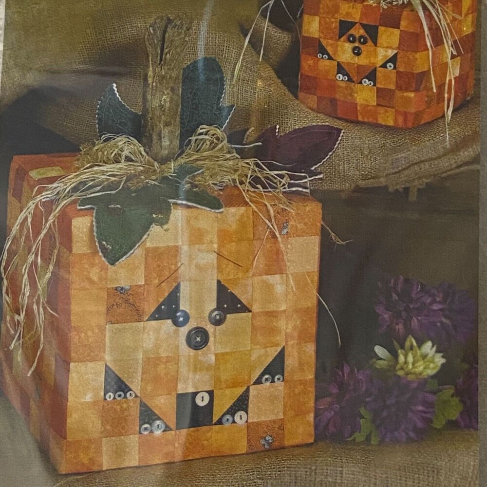 Happy Hallows Design 638 Pattern Chunky Jacks Patchwork Pumpkins Halloween